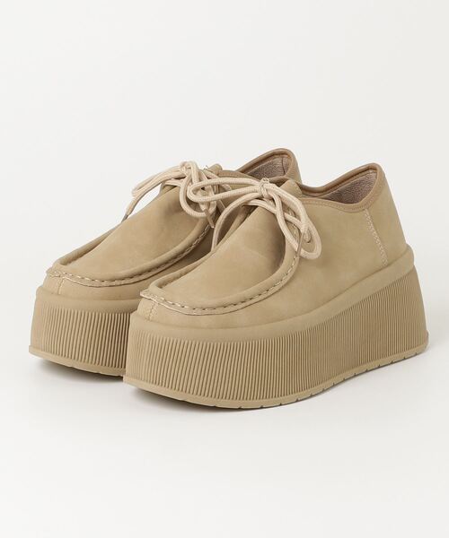 LOVEHUNTER（ラブハンター）の「LOVEHUNTER/+7.5cm 軽量厚底 ボリュームソール モカシンスニーカー(2226)（モカシン/デッキシューズ・レディース・ブラック/キャメル/ベージュ/グレー・43/42/39/38/40/44/41/37/36）」の10枚目の写真