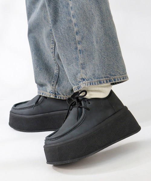 LOVEHUNTER（ラブハンター）の「LOVEHUNTER/+7.5cm 軽量厚底 ボリュームソール モカシンスニーカー(2226)（モカシン/デッキシューズ・レディース・ブラック/キャメル/ベージュ/グレー・43/42/39/38/40/44/41/37/36）」の16枚目の写真