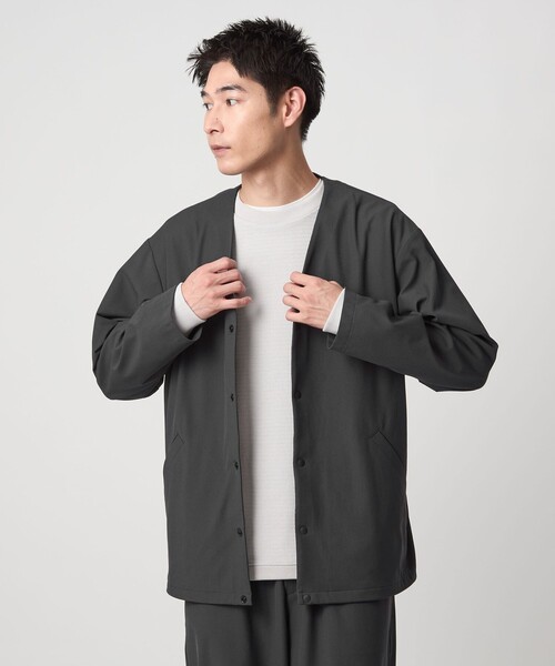 セール】FREELITCH ノーカラー カーディガン -ストレッチ