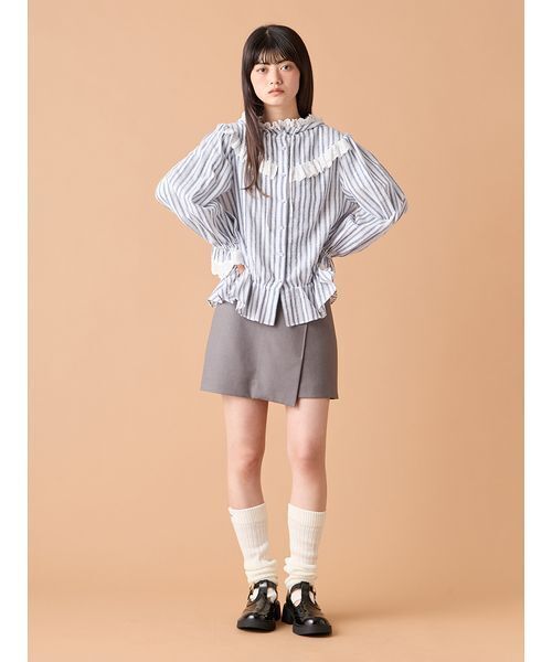 LILY BROWN（リリーブラウン）の「フーディーコットンレースブラウス 