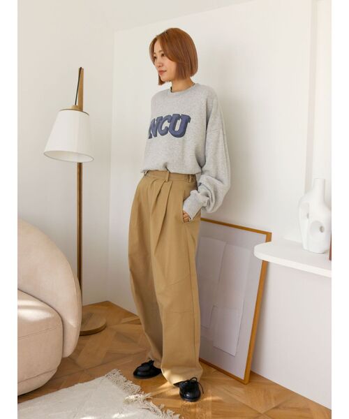 Ungrid ベージュ コットン コクーンチノパンツ ハイウエスト Ungrid チノパン コクーンチノパンツ レディース : ZOZOTOWN