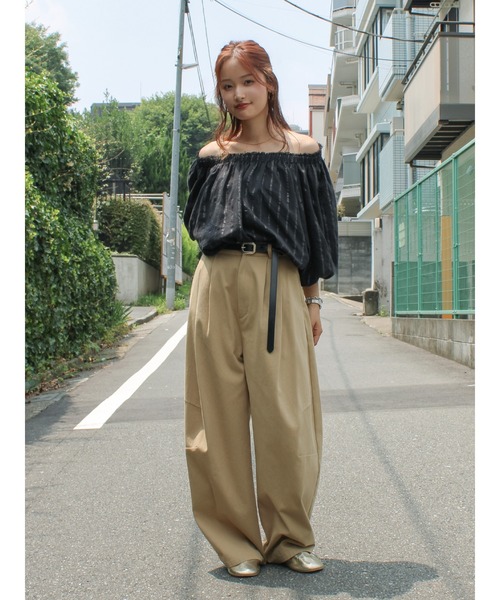 【 今季新作 】 アングリッド コクーンチノパンツ ベージュ S コクーンチノパンツ（チノパンツ）｜Ungrid（アングリッド）の