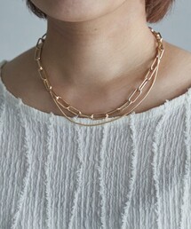 coen | ボリュームチェーン二連ネックレス(ネックレス)