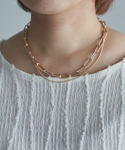 coen(コーエン)の「ボリュームチェーン二連ネックレス(ネックレス・レディース・シルバー/ゴールド・FREE)」の1枚目の写真