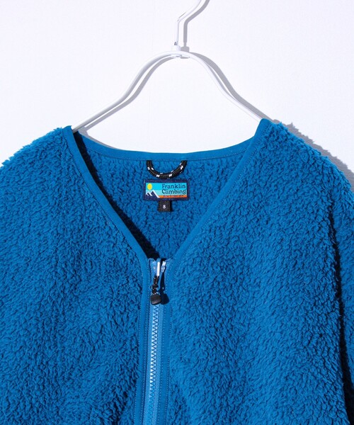 Franklin Climbing（フランクリンクライミング）の「【Franklin Climbing】カスケード シェルパフリースカーディガン（カーディガン/ボレロ・メンズ・ブルー/チャコールグレー/クリーム・S/M/L）」の4枚目の写真