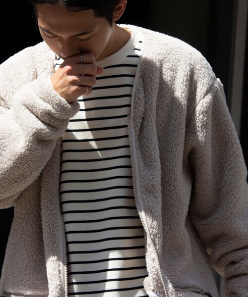 Franklin Climbing（フランクリンクライミング）の「【Franklin Climbing】カスケード シェルパフリースカーディガン（カーディガン/ボレロ・メンズ・ブルー/チャコールグレー/クリーム・S/M/L）」の17枚目の写真