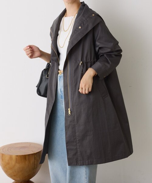 Jena espace merveilleux スタンドネックコート スタンドネックドロストコート | Jena espace merveilleux