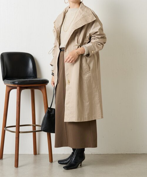 スタンドネックドロストコート（その他アウター）｜Jena espace