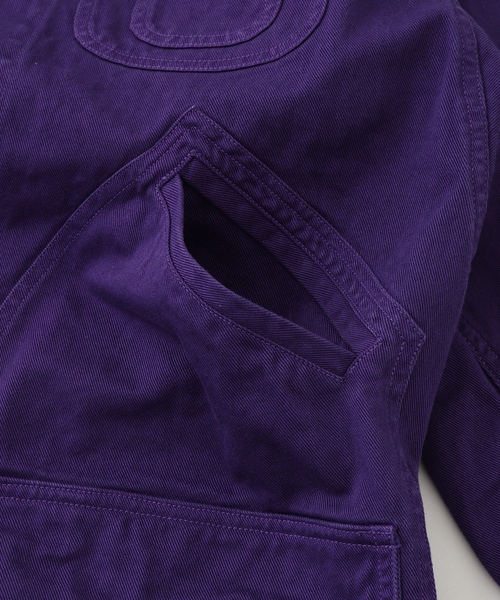 DAIRIKU（ダイリク）の「DAIRIKU / ダイリク "Cooper" Dyed Hunting Jacket（カバーオール・メンズ・パープル/ピンク・MEDIUM/LARGE）」の9枚目の写真