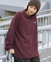 ヘビーウェイト ファンクショナルファブリック ビッグシルエット ラグランスリーブクルーネックワッフル長袖Tシャツ / 抗菌・防臭【THE CRAFT CREW PRODUCTS】チェリーレッド