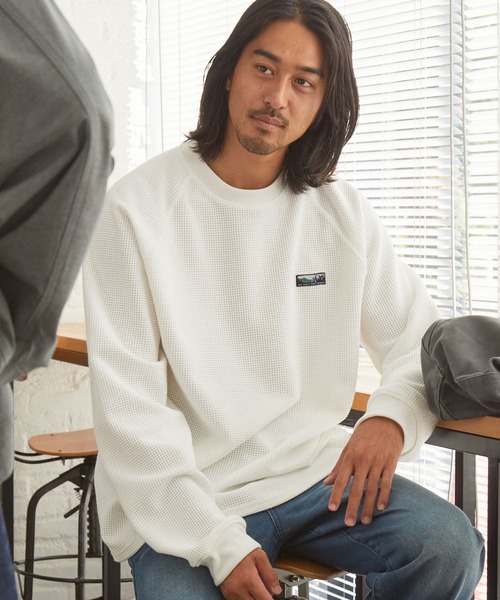 70s USA 激レア　ラグランB.U.W ワッフルT リップストップリメイク セール】ヘビーウェイト ファンクショナルファブリック ビッグ