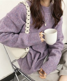 L LABEL（エルラベル）の「ニュアンスカラーもちふわニット（ニット/セーター）」