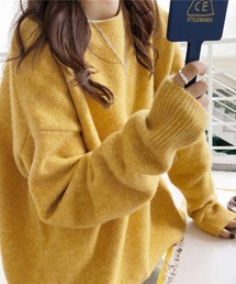 L LABEL（エルラベル）の「ニュアンスカラーもちふわニット（ニット/セーター）」