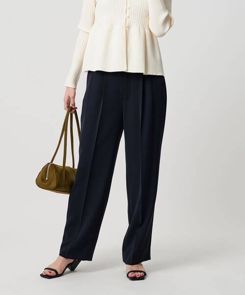 BEAUTY&YOUTH UNITED ARROWS（ビューティーアンドユースユナイテッドアローズ）の「【WEB限定 Wardrobe DAILY MINIMAL】ダブルクロス テーパードパンツ ウォッシャブル（その他パンツ・レディース・ネイビー/ブラック/ブラウン・L/M/S/XS）」の12枚目の写真