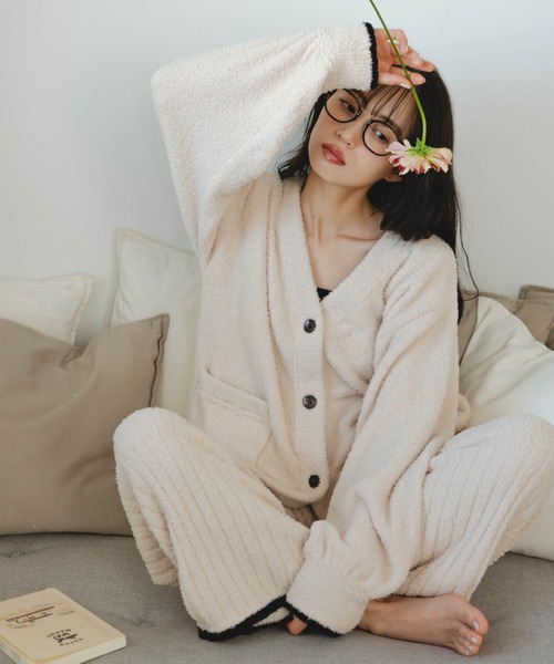 hinari(ヒナリ)の「hinariオリジナルルームウェア/ニットパンツ(上下別売り)(その他パンツ・レディース・アイボリー/グレー・FREE/X-SMALL/SMALL)」の5枚目の写真