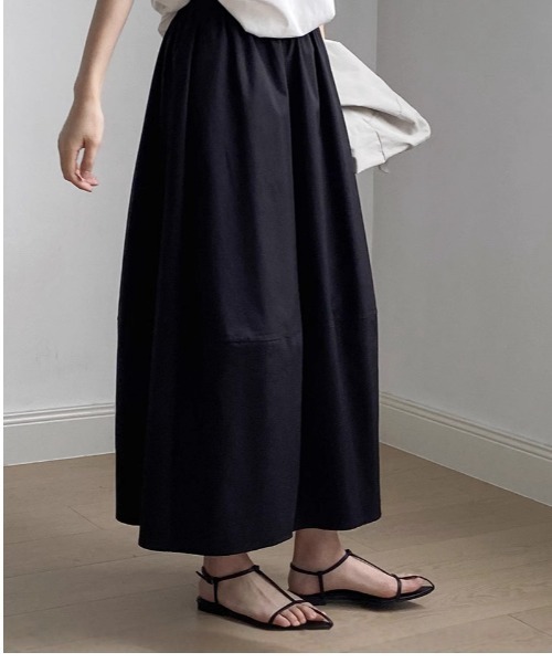 cammie(キャミー)の「切り替えコクーンフレアスカート(スカート・レディース・ホワイト/ブラック・LARGE/MEDIUM)」の9枚目の写真