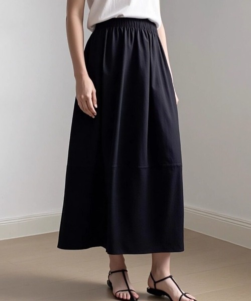 cammie(キャミー)の「切り替えコクーンフレアスカート(スカート・レディース・ホワイト/ブラック・LARGE/MEDIUM)」の8枚目の写真