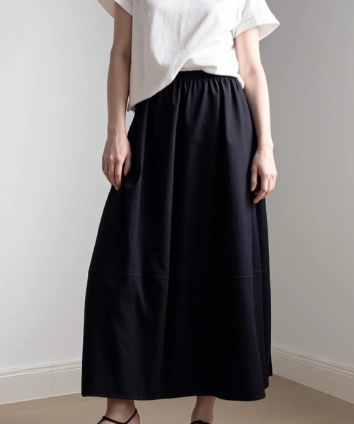 cammie(キャミー)の「切り替えコクーンフレアスカート(スカート・レディース・ホワイト/ブラック・LARGE/MEDIUM)」の6枚目の写真