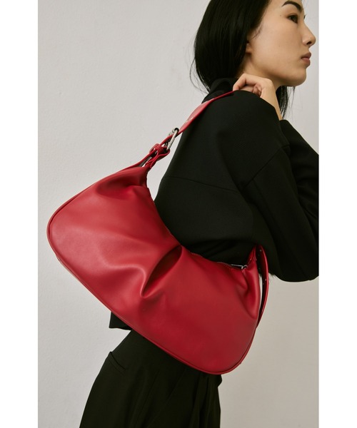 ワンハンドルタックハンドバッグ / フェイクレザーショルダーバッグ