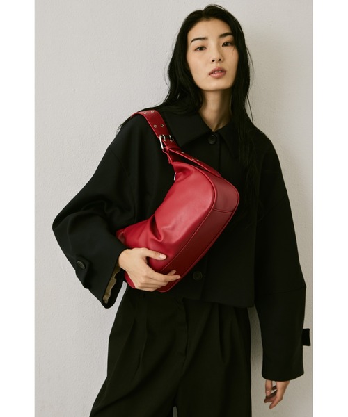 ワンハンドルタックハンドバッグ / フェイクレザーショルダーバッグ