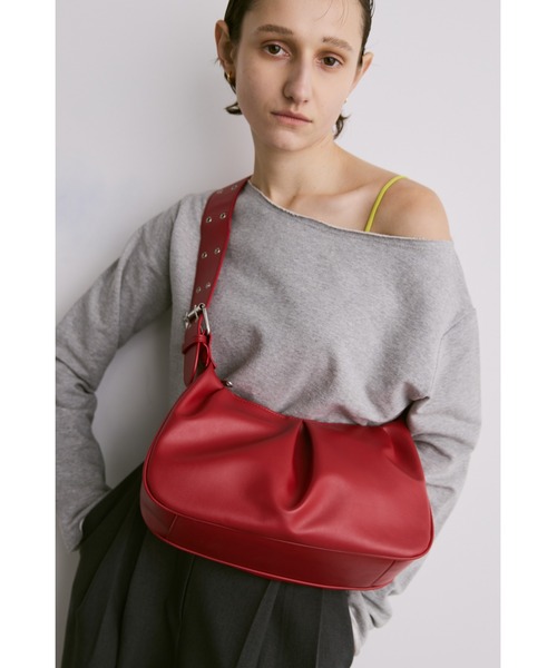 【希少・完売・未使用品】ブルックス　オールレザー　サドル型ハンドバッグ　レッド 希少・完売・未使用品】ブルックス オールレザー サドル型