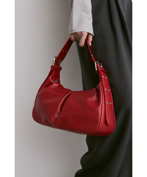 【希少・完売・未使用品】ブルックス　オールレザー　サドル型ハンドバッグ　レッド 希少・完売・未使用品】ブルックス オールレザー サドル型