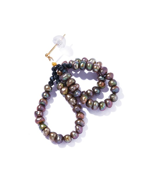 les bonbon(ルボンボン)の「【les bonbon】conation pearl pierce BR/コネーション パール ピアス(ピアス(両耳用)・レディース・ブラウン・FREE)」の4枚目の写真