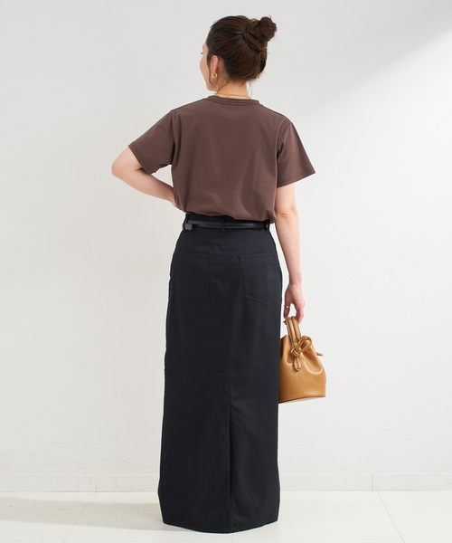 B.C STOCK（ベーセーストック）の「《追加》ウォッシャブル / スムースワンポイントロゴTEE（Tシャツ/カットソー・レディース・ブラウン/ホワイト/ブラック系その他・FREE）」の18枚目の写真