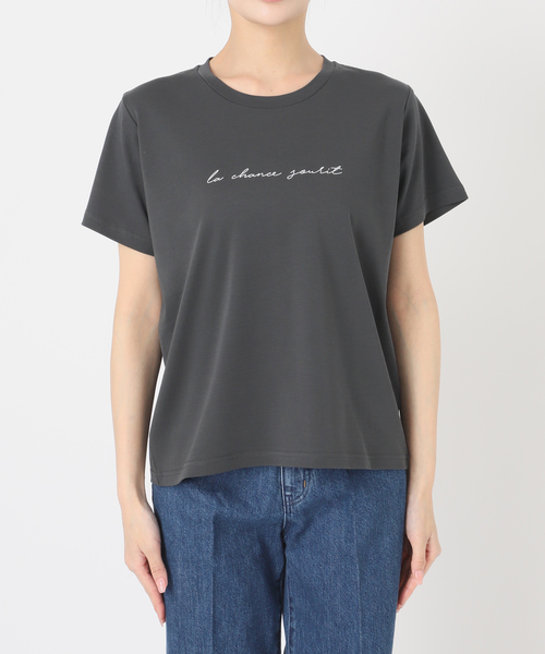 B.C STOCK（ベーセーストック）の「《追加》ウォッシャブル / スムースワンポイントロゴTEE（Tシャツ/カットソー・レディース・ブラウン/ホワイト/ブラック系その他・FREE）」の4枚目の写真