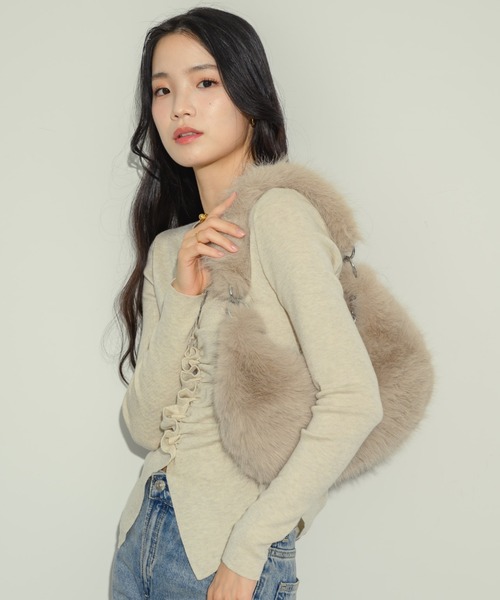 NEUNA（ヌナ）の「ファームーンバッグ（ショルダーバッグ・レディース・ベージュ/ブラック・FREE）」の4枚目の写真