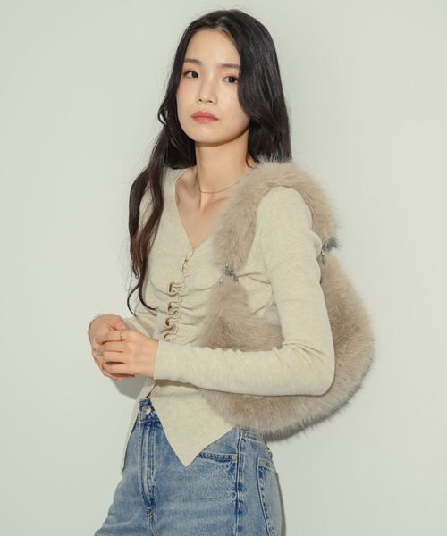 NEUNA（ヌナ）の「ファームーンバッグ（ショルダーバッグ・レディース・ベージュ/ブラック・FREE）」の6枚目の写真