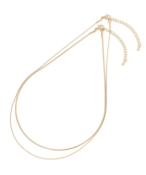 BAYFLOW（ベイフロー）の「ステンレススネーク2連ネックレス（ネックレス・レディース・イエロー/ライトグレー・FREE）」の3枚目の写真