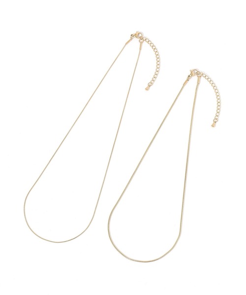 BAYFLOW（ベイフロー）の「ステンレススネーク2連ネックレス（ネックレス・レディース・イエロー/ライトグレー・FREE）」の4枚目の写真