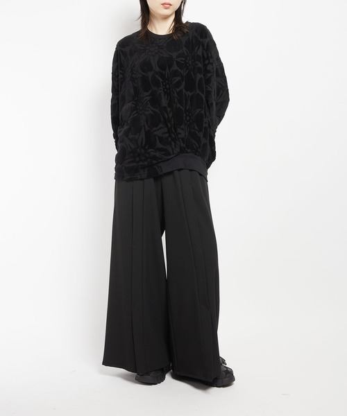 gomme（ゴム）の「サーモストレッチ　フロントスリットパンツ2（その他パンツ・レディース・チャコール/ブラック・MEDIUM）」の17枚目の写真