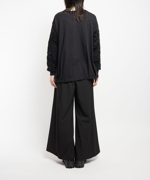 gomme（ゴム）の「サーモストレッチ　フロントスリットパンツ2（その他パンツ・レディース・チャコール/ブラック・MEDIUM）」の19枚目の写真