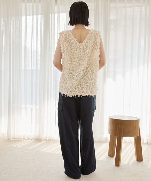 GO TO HOLLYWOOD フリル付きボアベスト GOTOHOLLYWOOD シープボア フリル ベスト s - koguma online shop