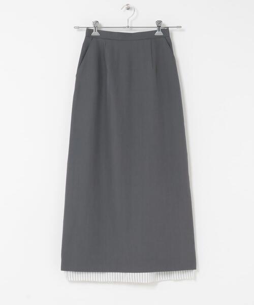 SENSE OF PLACE by URBAN RESEARCH（センスオブプレイスバイアーバンリサーチ）の「マルチウェイレイヤードスカート（スカート・レディース・グレー/ベージュ・MEDIUM/SMALL）」の12枚目の写真