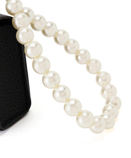 EDIT COLOGNE（エディットコロン）の「パール付きミニバッグチャーム（キーホルダー・レディース・ブラック/ベージュ/ブラウン・ﾌﾘ-）」の7枚目の写真