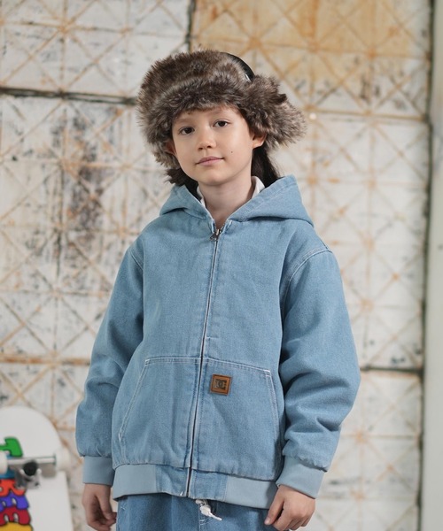 デニムフーディージャケット DC/ディーシー アウター キッズ ジャケット デニム生地 25 KD PADDED