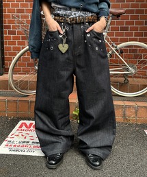 kutir(NeB[)HATOME STUDS DESIGN RIGID BAGGY DENIM PANTS^ngX^bYfUCWbgoM[fjpc(fjpc)