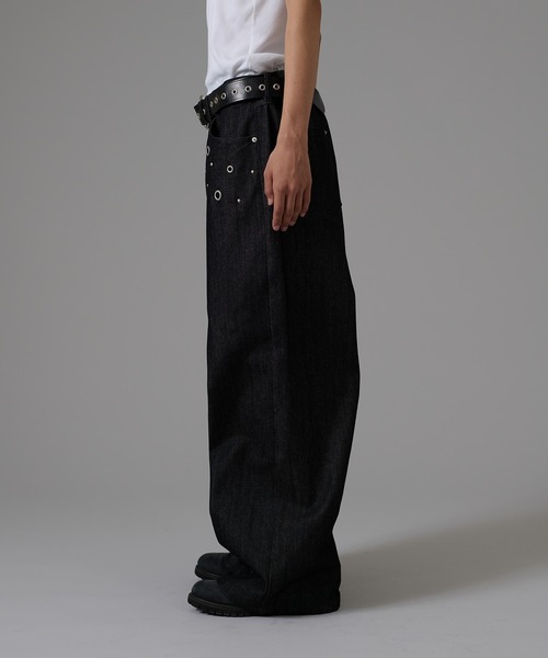 パンツ BELBET baggy rigid denim black M Baggy rigid denim – BELVET