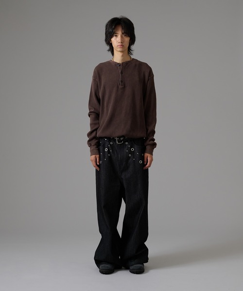 パンツ Feather logo Studs Buggy Denim Pants Feather logo Studs Buggy Denim Pants – YZ