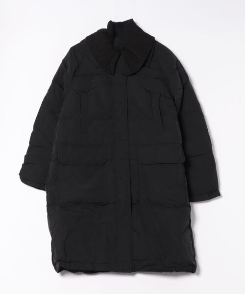 aimoha（アイモハ）の「ニット衿ロングダウンコート (AW)（ダウンジャケット/コート・レディース・オフホワイト/グレイッシュベージュ/ブラック・MEDIUM）」の7枚目の写真