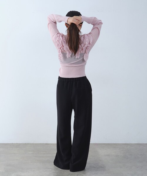 CODE A(コードエー)の「3way frill cardigan(カーディガン/ボレロ・レディース・ピンク/オフホワイト/チャコールグレー・00)」の14枚目の写真