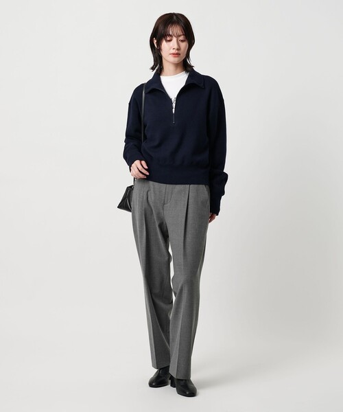 BEAUTY&YOUTH UNITED ARROWS（ビューティーアンドユースユナイテッドアローズ）の「タックテーパードパンツ ウォッシャブル（スラックス・レディース・ブラック/グレー系/モカ・M/XS/S/L）」の6枚目の写真