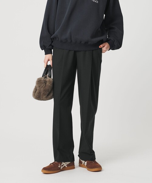 BEAUTY&YOUTH UNITED ARROWS（ビューティーアンドユースユナイテッドアローズ）の「タックテーパードパンツ ウォッシャブル（スラックス・レディース・ブラック/グレー系/モカ・M/XS/S/L）」の7枚目の写真