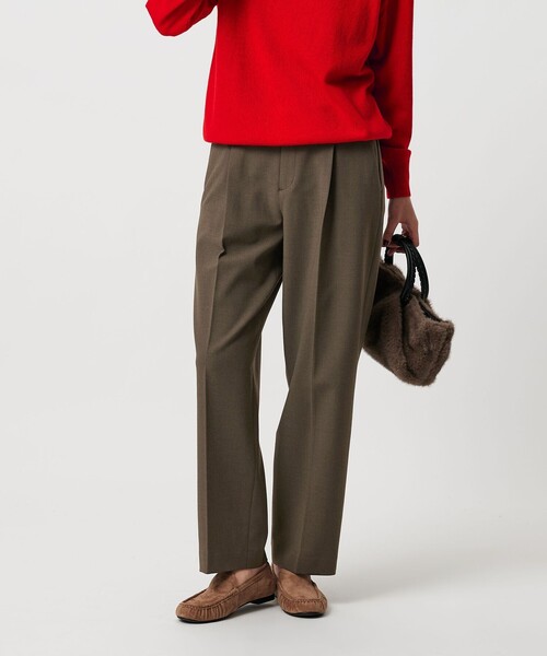 BEAUTY&YOUTH UNITED ARROWS（ビューティーアンドユースユナイテッドアローズ）の「タックテーパードパンツ ウォッシャブル（スラックス・レディース・ブラック/グレー系/モカ・M/XS/S/L）」の10枚目の写真