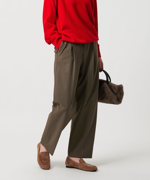 BEAUTY&YOUTH UNITED ARROWS（ビューティーアンドユースユナイテッドアローズ）の「タックテーパードパンツ ウォッシャブル（スラックス・レディース・ブラック/グレー系/モカ・M/XS/S/L）」の11枚目の写真