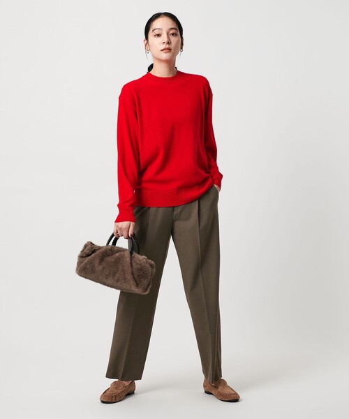 BEAUTY&YOUTH UNITED ARROWS（ビューティーアンドユースユナイテッドアローズ）の「タックテーパードパンツ ウォッシャブル（スラックス・レディース・ブラック/グレー系/モカ・M/XS/S/L）」の12枚目の写真