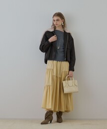 GRACE CONTINENTAL | フェイクレザーボンバージャケット(その他アウター)